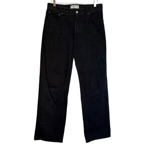 Abercrombie & Fitch The 90s Relaxed High Rise Jean Black Denim Baggy Size 10